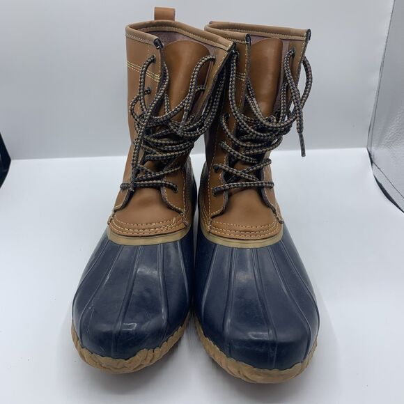 Land’s End Women’s Leather and Blue Rubber Duck Boots 502426 Size 8.5 B - Picture 5 of 7